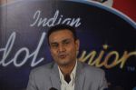 Virendra Sehwag on the sets of Indian Idol Jr on 19th July 2015